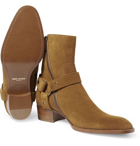 yves saint laurent boots men's|Saint Laurent suede boots.